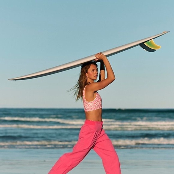 Free People FP Movement Cargo Pants Mesmerize Me High-Rise Hot Pink Size Medium - Picture 4 of 12